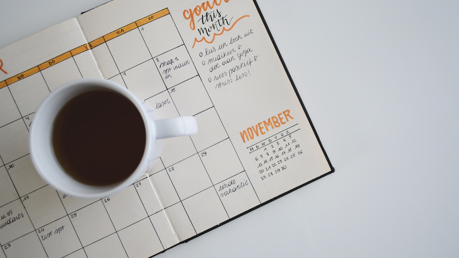 Planning en taken bij elkaar houden in een agenda